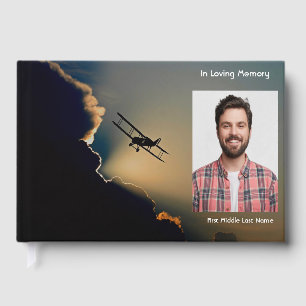 Memorial Photo Prayer Pilot Airplane Flying Guest Book