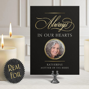 Memorial Photo Wedding Foil Table Sign