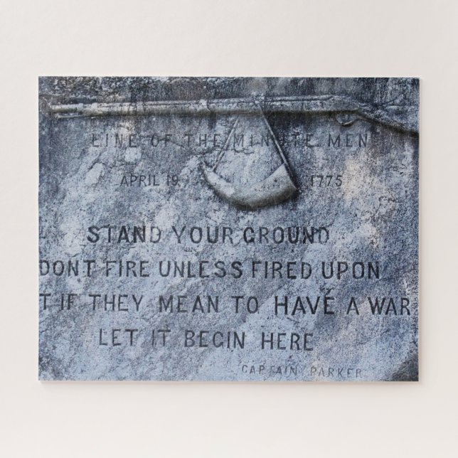 Memorial Plague Lexington Massachusetts Jigsaw Puzzle (Horizontal)