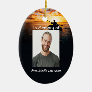Memorial Pocket Card Kayaking Sport  Ceramic Ornament