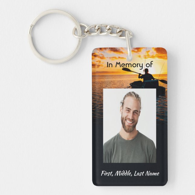 Memorial Pocket Card Kayaking Sport  Keychain (Front)