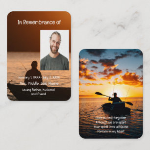 Memorial Pocket Card Ocean Fly Fishing Fisherman