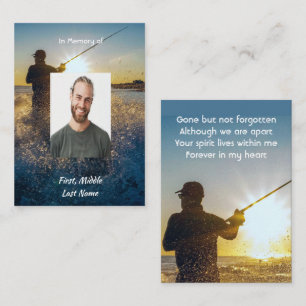 Memorial Pocket Card Ocean Fly Fishing Fisherman
