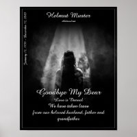Memorial Poster Into the light - goodbye my dear