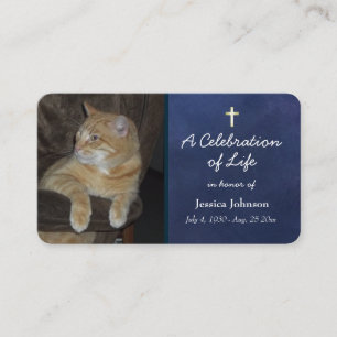 Memorial Pray Card with One Photo Option