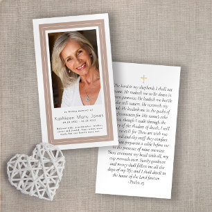 Memorial Prayer Card   Boho Frame