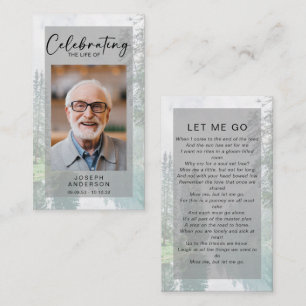 Memorial Prayer Card Forest