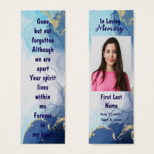Memorial Prayer Card Funeral Bookmark