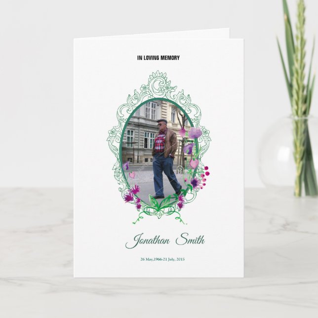 Memorial Program Brochure (Front)