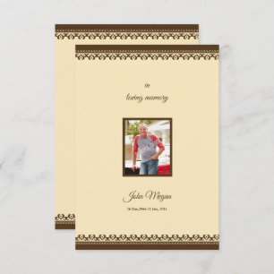 Memorial Program Card