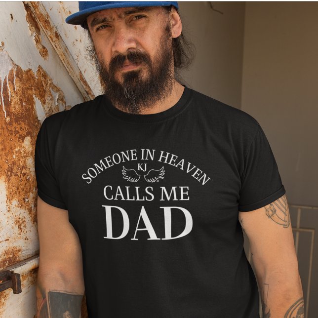 Mémorial Quelqu'Un Au Ciel M'Appelle Papa T-Shirt (Memorial Someone In Heaven Calls Me Dad T-Shirt
)