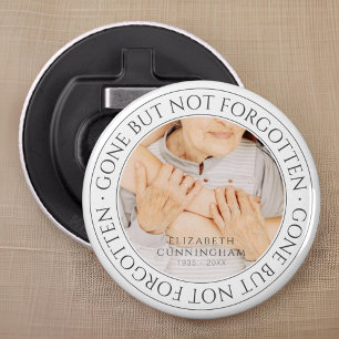 Memorial Quote Classic Elegant Chic Photo Keepsake Bottle Opener
