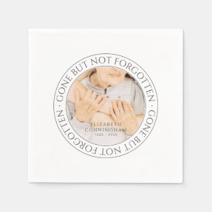 Memorial Quote Classic Elegant Chic Photo Keepsake Napkin