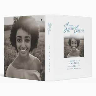 Memorial remembrance hearts white photo book binder