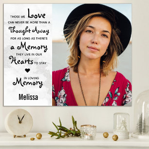 Memorial Remembrance In Loving Memory Photo Poster