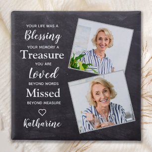 Memorial Remembrance Keepsake Custom Photo 2 Inch Square Button