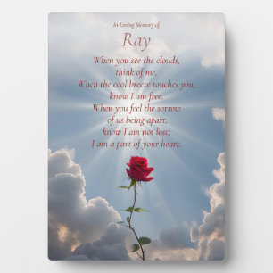 Memorial Remembrance Tribute Custom Name Spiritual Plaque