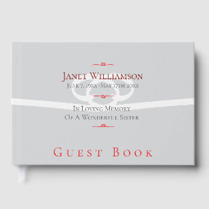 Memorial Ribbon Guest Book
