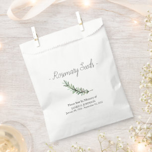 Memorial Rosemary Seed Funeral  Favour Bag