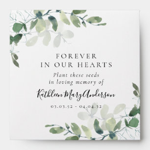 Memorial Seed Packet - Eucalyptus Corners Envelope