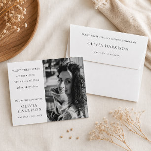 Memorial Seed Packet Funeral Favour Elegant Envelope