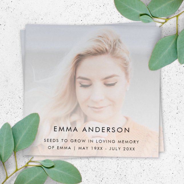 Memorial Seed Packet | Modern Funeral Favour Envelope (Creator Uploaded)