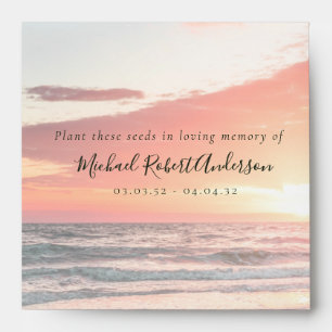 Memorial Seed Packet - Sunrise Ocean Envelope