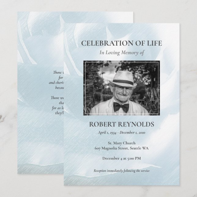 Memorial Service Announcement (Front/Back)