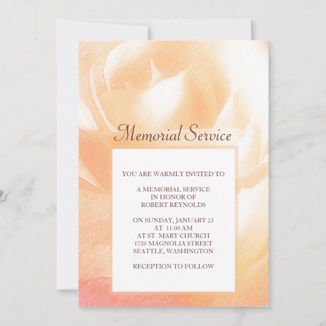 Memorial Service Announcement (Front)
