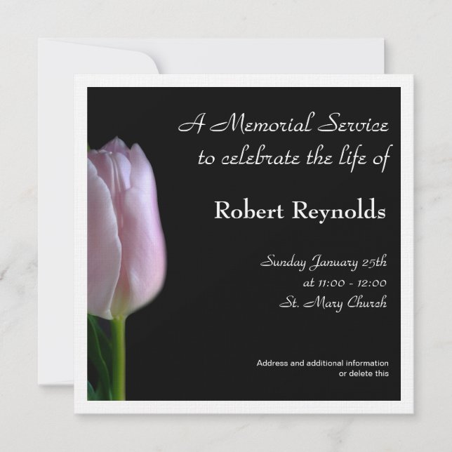 Memorial Service Announcement (Front)
