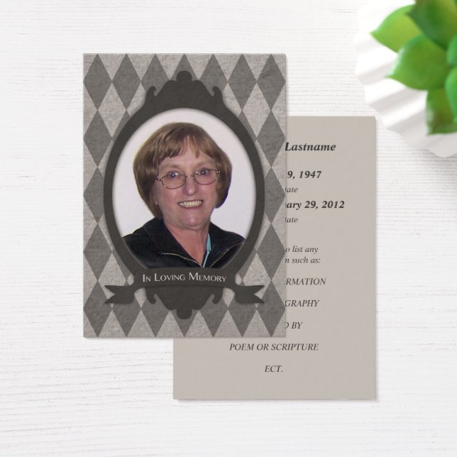 memorial service announcments (Desk)