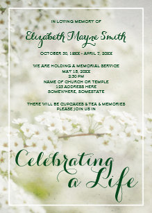 White Death Invitations Announcements Zazzle Ca