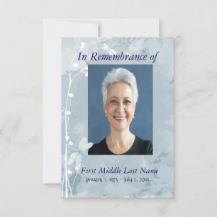 Memorial Service Dragonfly Custom Invitation