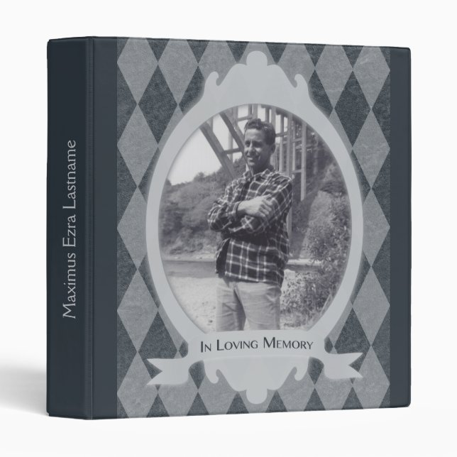 memorial service guest book binder (Front/Spine)