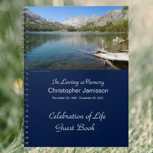 Memorial Service Guest Book, Lake Reflection Notebook