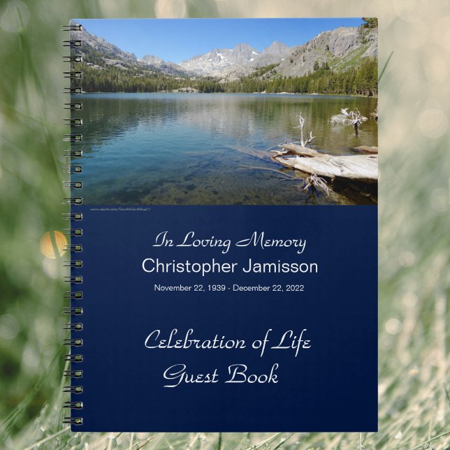 Memorial Service Guest Book, Lake Reflection Notebook (Creator Uploaded)
