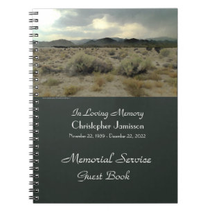 Memorial Service Guest Book, Mountain Storm Notebook