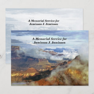 Memorial Service Invitation, Canyon Clouds Invitation