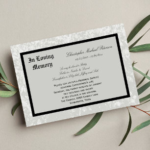 Memorial Service Invitation -- Classic Design