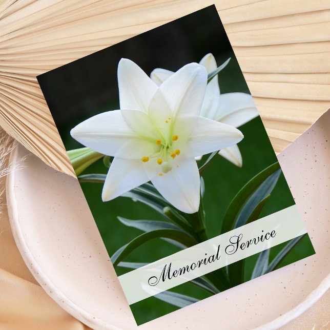 Memorial Service Invitation -- Lily (Creator Uploaded)