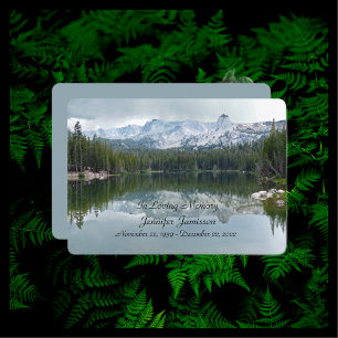 Memorial Service Invitation, Mountains and Lake Invitation