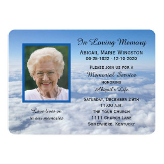 Memorial Service Invitations & Announcements | Zazzle Canada