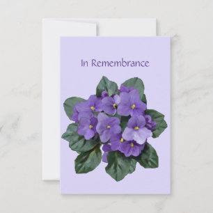 Memorial Service Invite African Violet Purple