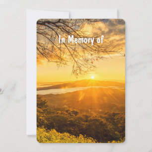 Memorial Service Invite Beautiful Sunrise Morning
