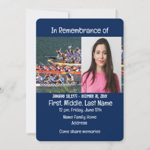 Memorial Service Invite Dragon Boat Rower
