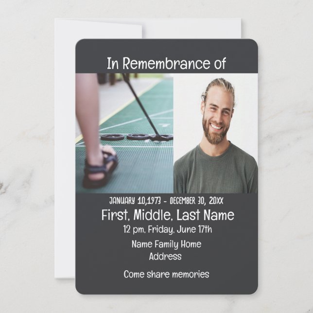 Memorial Service Invite Lawyer Law Legal (Front)