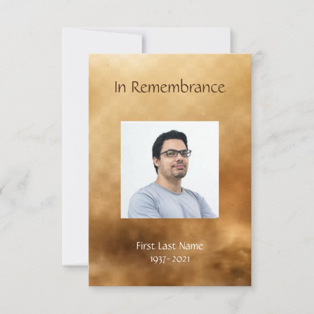 Memorial Service Invite Masculine  (Front)