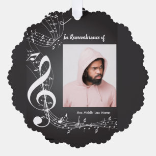 Memorial Service Invite Music Notes background