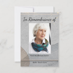 Memorial Service Invite Watercolor Simple Classic 