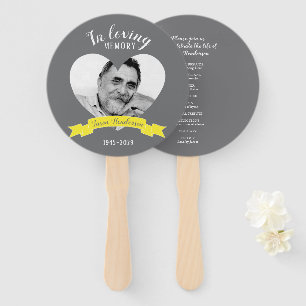 Memorial service photo yellow ribbon program fans